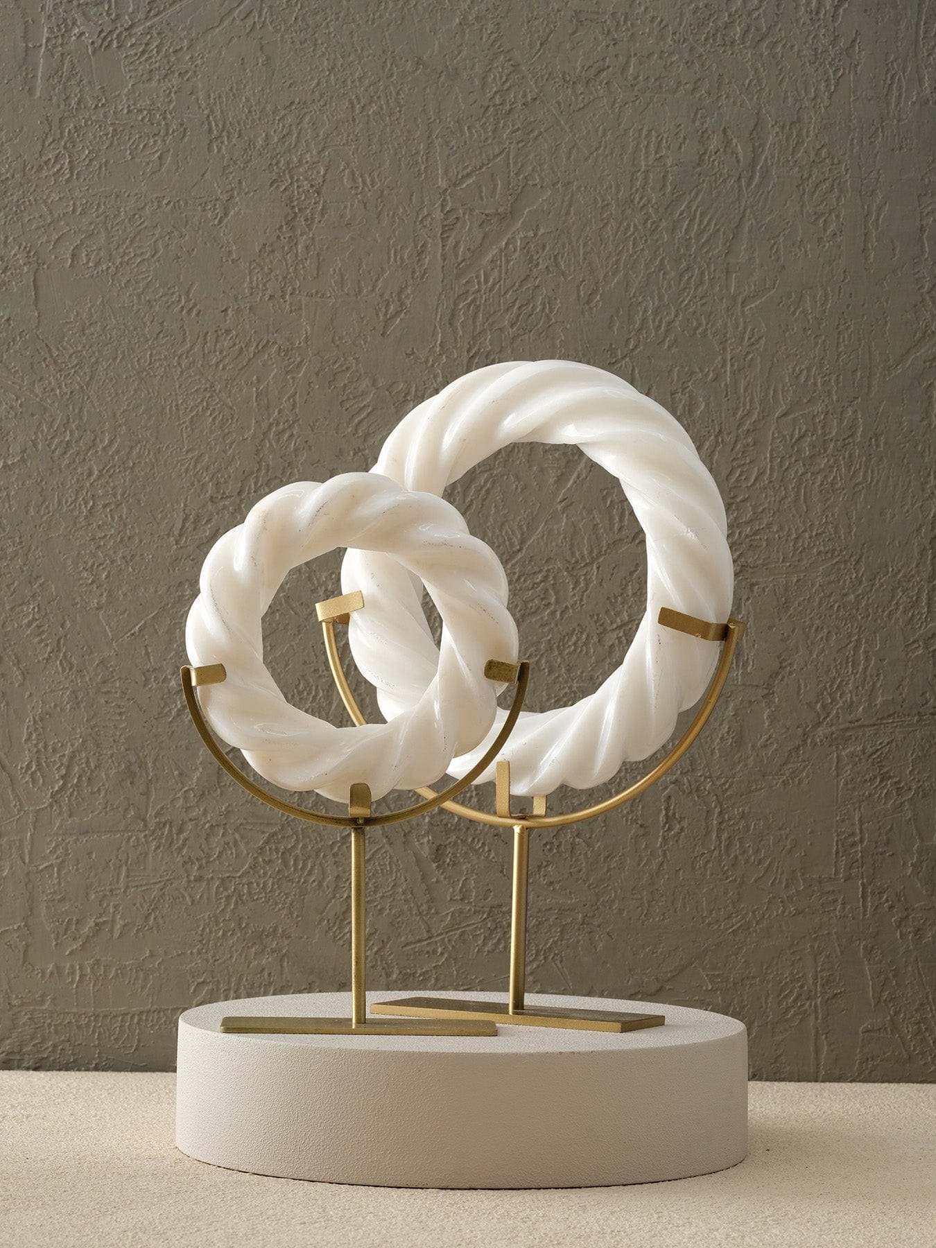 Talia interieurs Ensemble d'objets décoratif en marbre blanc