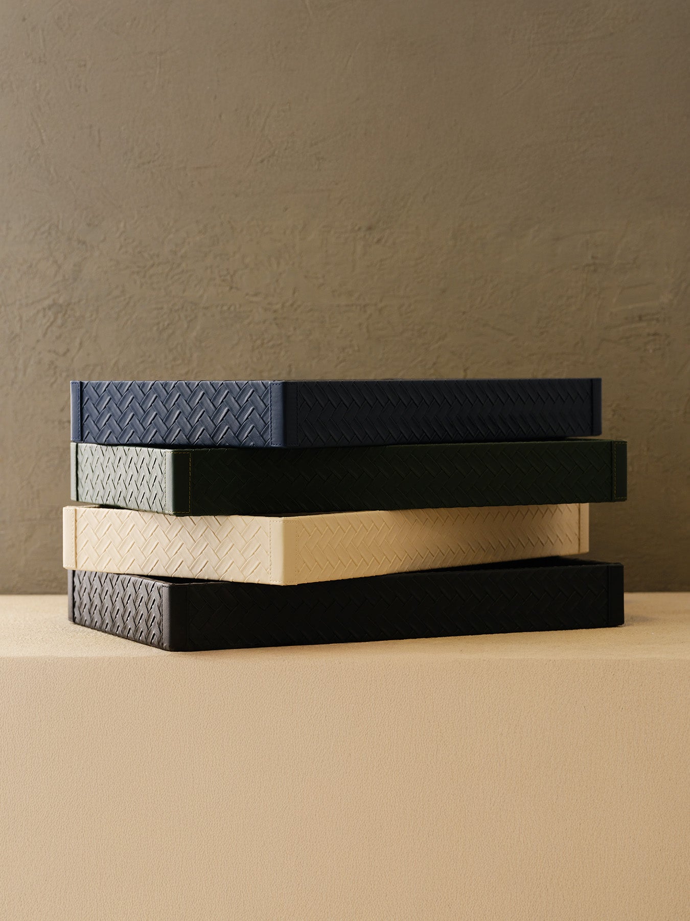 Plateau rectangulaire bleu