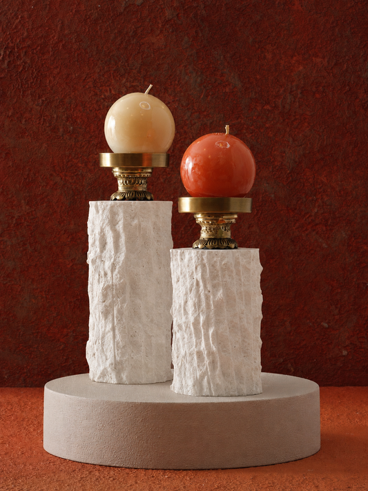 Bougeoirs en marbre
