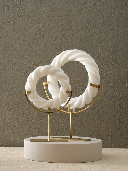 Talia interieurs Ensemble d'objets décoratif en marbre blanc