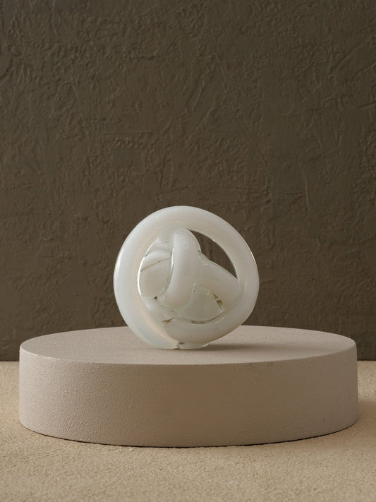 Talia interieurs Nœud en verre de Murano blanc