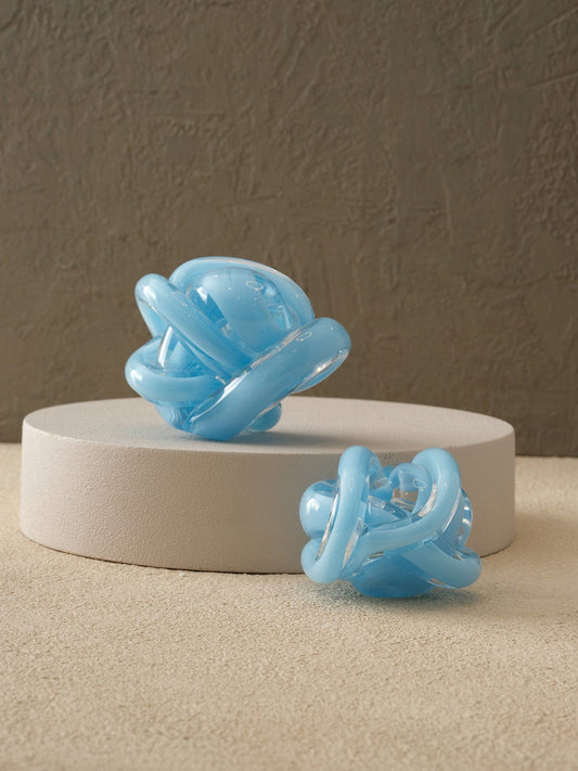 Talia interieurs Nœuds en verre de Murano bleu